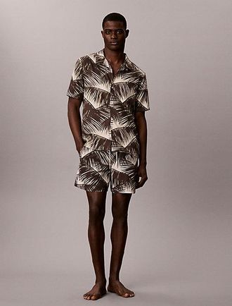 Calvin Klein Camisa de playa con estampado en toda la prenda