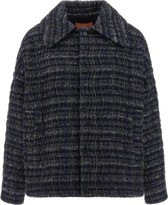 Missoni Overshirt met golfpatroon - Dames - Zomerjassen - Blauw - S - Katoen - Jassen