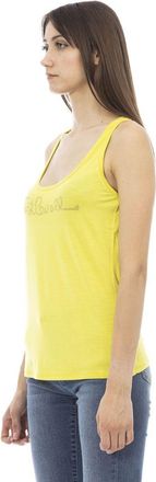 Just Cavalli Yellow Viscose Women Top Bicolor