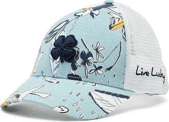 Black Clover Island Luck 33 Adjustable Hat Baseball Caps Ligth Blue/Navy Tropical Hat/White Mesh/Navy Clover, Mesh/Polyester