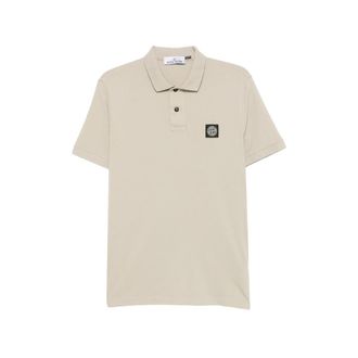 Stone Island Logo-patch Piqu&eacute; Polo Shirt