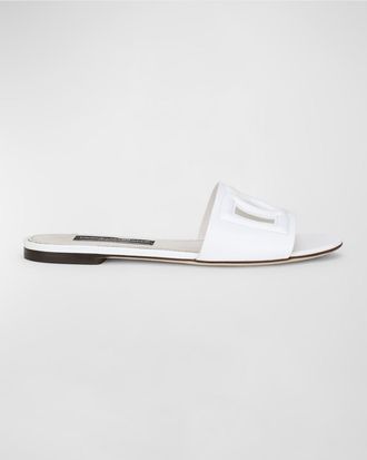 Dolce & Gabbana Cutout DG Flat Slide Sandals