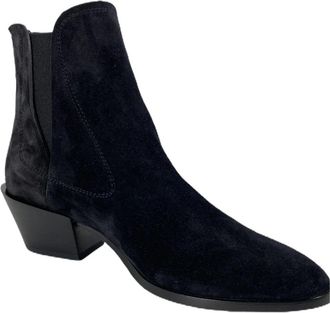 Tod's Su&egrave;de laars schoen elastische enkel model - Dames - Cowboylaarzen - Zwart - 36 EU - Su&egrave;de - Schoenen