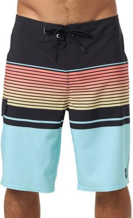 O'Neill Lennox Stripe Board Shorts in Canal Blue at Nordstrom, Size 33