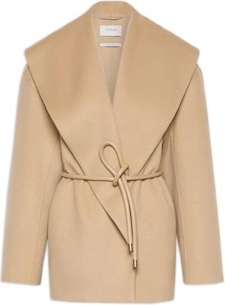 Sportmax Spxuguale Jas - Dames - Blazers - Beige - 2XS - Wol - Jassen