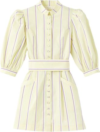 D'Estrëe Paris Amoako cotton-blend dress - women - Cotton/Polyamide - S - Yellow