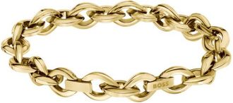 BOSS Gold-tone bracelet with petal-shaped links