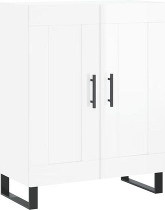 vidaXL Sideboard High Gloss White 69.5x34x90 cm Engineered Wood Vidaxl