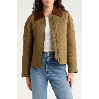 Avec Les Filles Quilted Barn Jacket in Military at Nordstrom Rack, Size Small
