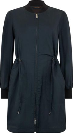 Moorer Amarilli Lange Jas - Dames - Zomerjassen - Blauw - L - Jassen