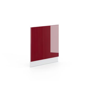 Vicco Panel Frontal Fame-line, Rojo Burdeos Alto Brillo, 60 Cm Sin Encimera