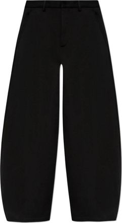 Dsquared2 Wijde pijpen broek - Dames - Wijde Broeken - Zwart - S - Katoen - Broeken