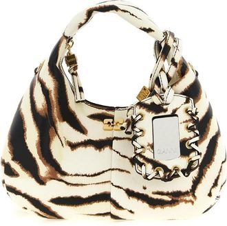 Ganni White Logo Mini Shoulder Bag