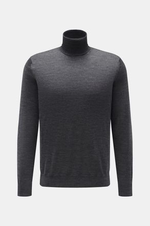 Braun Hamburg Men - Merino turtleneck jumper dark grey melange