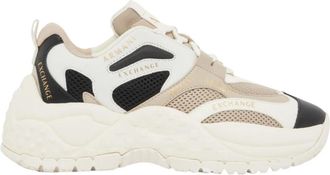 A|X Armani Exchange Schoenen, Dames, Beige, 37 EU, Leer, Xdx 120 Xv 708 Sneaker