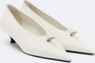 Toteme Pierced embellished leather pumps