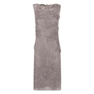 Alberta Ferretti Party Dresses, female, Beige, S, Boho Foliage Midi Dress