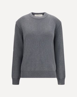Golden Goose Maglione girocollo in cotone con logo sul retro Woman M