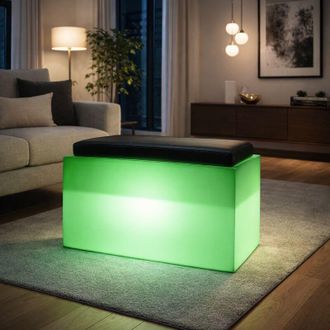 Monacis Poltroncina luminosa Roomy Bright con led pouf Made in Italy per esterno -Multicolore / Con cavo