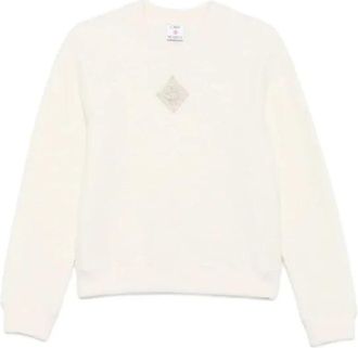 Casablanca Cashmere Terry Sweatshirt - Dames - Sweatshirts - Wit - M - Wol - Hoodies & sweatvesten