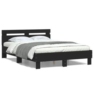 Berkfield Home Bed Frame without Mattress Black 120x200 cm | Size: Small Double