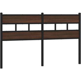 vidaXL Headboard Brown Oak 135 cm Steel and Engineered Wood vidaXL