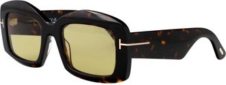 Tom Ford Venetia Zonnebril - Dames - Zonnebrillen - Bruin - 53 MM - Accessoires