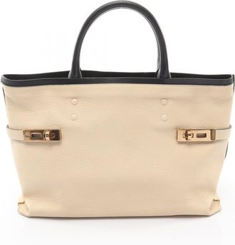 Chlo&eacute; Black Ivory Leather Handbag Tote Bag (Pre-Owned)