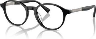 Brunello Cucinelli 50mm Oval optical glasses in Black at Nordstrom