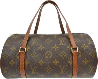 Louis Vuitton Papillon Handbag Monogram Canvas Brown Canvas Handbag (Pre-Owned)