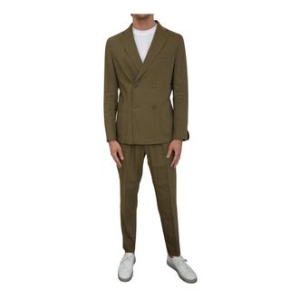 HUGO BOSS Broeken, Heren, Groen, XL, Linnen, P-Perin Broek