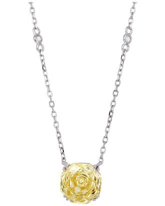 Savvy Cie Jewels Silver Cz Pendant Necklace