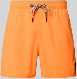 Bogner Straight Fit Badeshorts mit Tunnelzug in Orange, Gr&ouml;&szlig;e 48