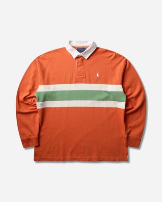 Polo Ralph Lauren Big Fit Striped Jersey Rugby Shirt Solar Sky Multi