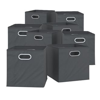 Vicco Caja Plegable, Antracita, 30 X 30 Cm Juego De 8