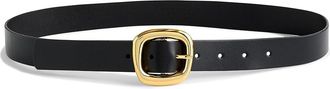 Madewell Puffy Buckle Womens Belt Womens Belts True Black : MD, Denim/Leather