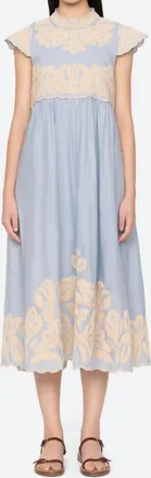 Sea New York Alexandra Midi Dress In Blue