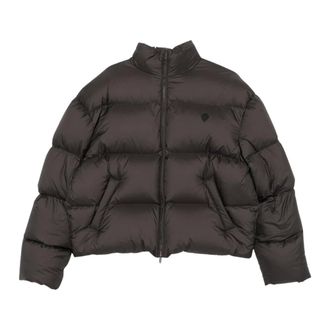 Gucci Gewatteerd polyester pufferjack - Dames - Jassen - Bruin - Maat: S Poliester