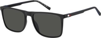 Tommy Hilfiger TH 2277/S Zonnebril - Heren - Accessoires - Zwart - Maat: 56 MM Zijde