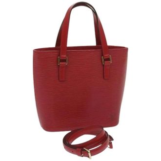 Louis Vuitton Tweedehands leren Louis Vuitton tassen - Dames - Pre-owned - Rood - Maat: ONE Size Leer