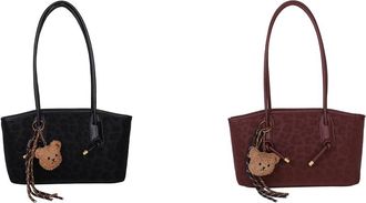 Generic PU Crossbody Bag Leopard Print Handbags Casual Commuter Bag Large Woven Shopping Bag for Women Travel Work