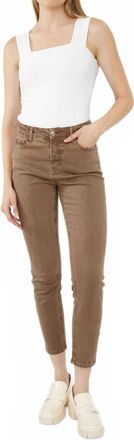 Frank Lyman Design Woven Pant In Taupe