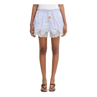 Martine Rose Lace Striped Shorts - Dames - Korte broeken - Blauw - Maat: XS