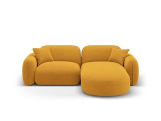 CXL by Christian Lacroix Sof&aacute; esquinero modular derecho 3 plazas de terciopelo mostaza