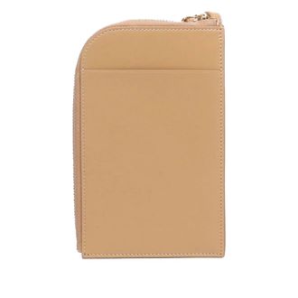 Ferragamo Leather Card Case - Beige