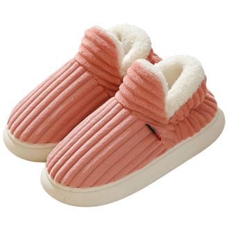 Generic The Cozy & Stylish Slipper, Slipper Booties for Women Men, Warm Plush House Slippers Thick Sole Anti-Skid Slides (Pink,3X-Large)