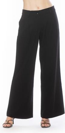Alexia Admor Quinn Pleated Wide Leg Pants in Black at Nordstrom Rack, Size 14