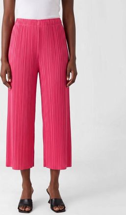 Pleats Please Issey Miyake Pantaloni cropped Pleats Please Issey Miyake in cr&ecirc;pe pliss&egrave;