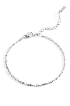 Mint & Lily Singapore Twist Bracelet in Silver at Nordstrom