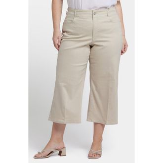 NYDJ Brigitte High Waist Wide Leg Capri Jeans in Feather at Nordstrom Rack, Size 18W